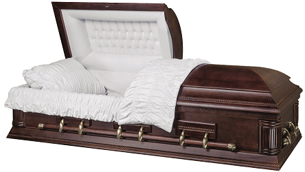 Image of The CONTINENTAL solid Paulownia Wood Casket Casket