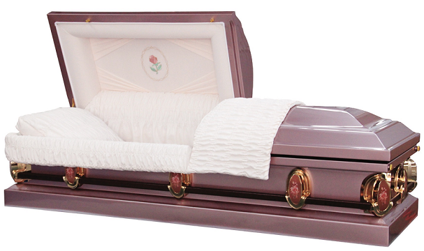 Image of Lavender Pearl Rose Casket Casket